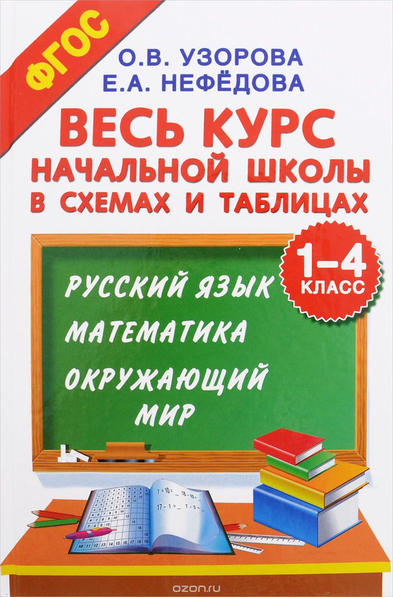 Скачать книгу "Русский язык. Математика. Окружающий мир. 1-4 класс. Весь курс начальной школы в схемах и таблицах, О. В. Узорова, Е. А. Нефедова"